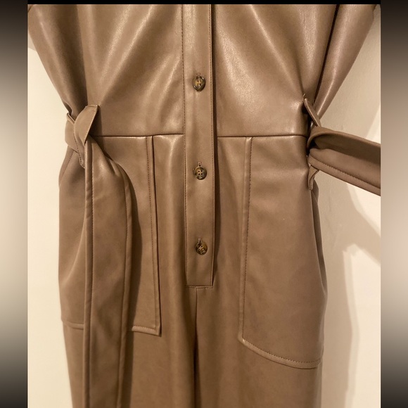 7 For All Mankind Vegan Leather Jumpsuit - Picture 5 of 5